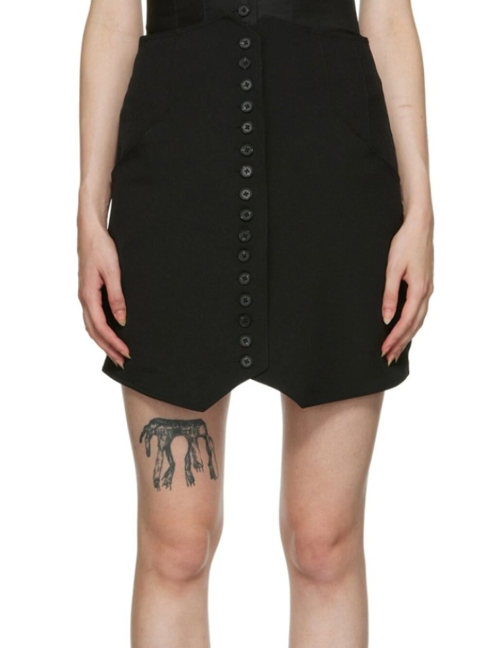 Maiden Name SSENSE Exclusive Shea Miniskirt Size L Black